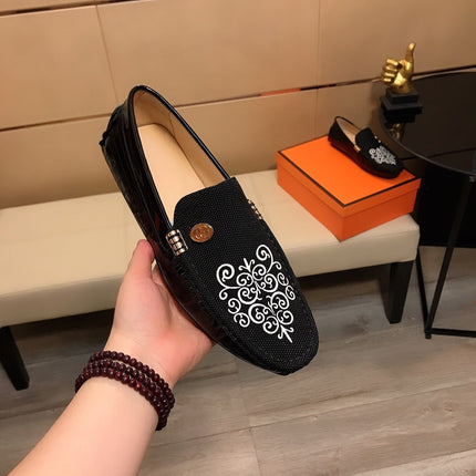 GG CROCODILE BLACK LOAFERS