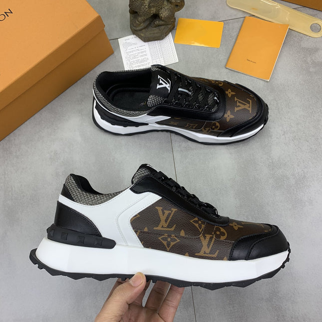 LV MONOGRAM SNEAKER BLACK AND BROWN