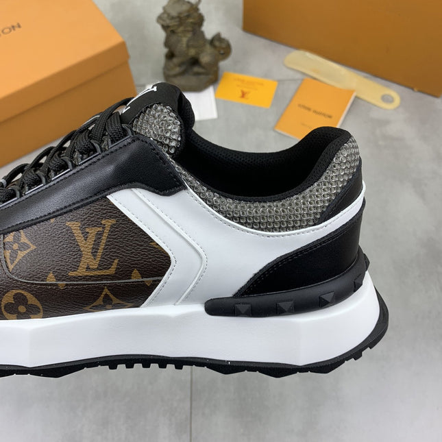 LV MONOGRAM SNEAKER BLACK AND BROWN