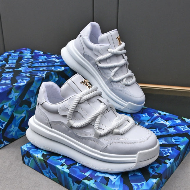 LV SNEAKERS WHITE LACE-UP