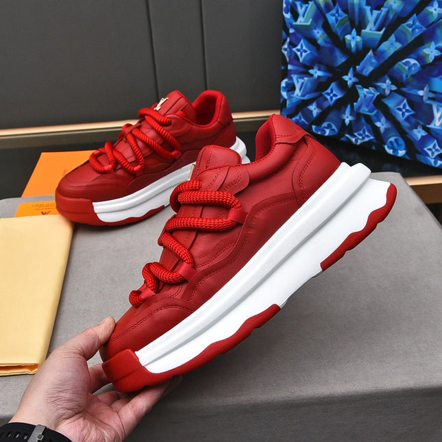 LV SNEAKERS RED LACE-UP