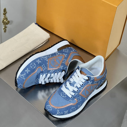 LV RUN AWAY SNEAKER IN BLUE DENIM FABRIC