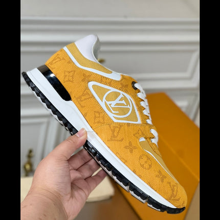 LV RUN AWAY SNEAKER IN YELLOW DENIM FABRIC