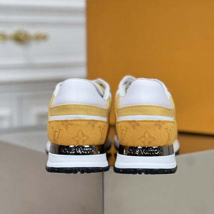 LV RUN AWAY SNEAKER IN YELLOW DENIM FABRIC