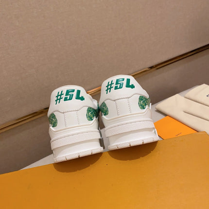 LV TRAINER SNEAKER GREEN WHITE