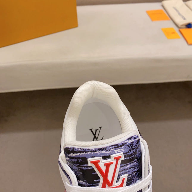 LV TRAINER SNEAKER BLUE WHITE