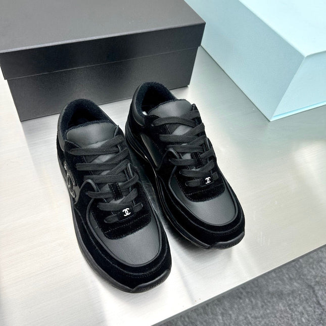 CC LOW TOP TRAINER BLACK GREY SNEAKERS