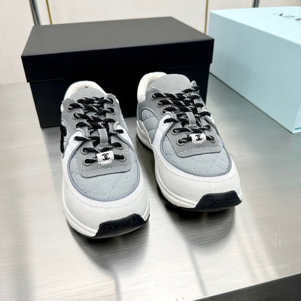 CC LOW TOP TRAINER WHITE GREY SNEAKERS