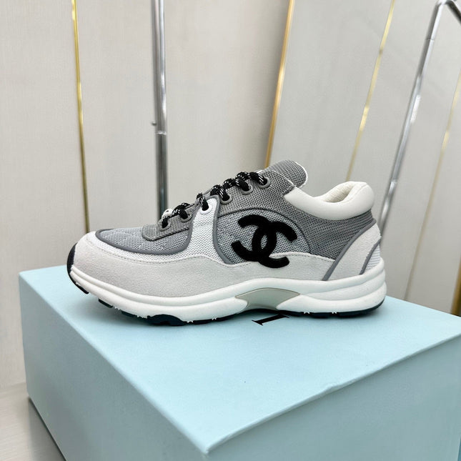 CC LOW TOP TRAINER WHITE GREY SNEAKERS