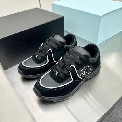 CC LOW TOP TRAINER BLACK SNEAKERS