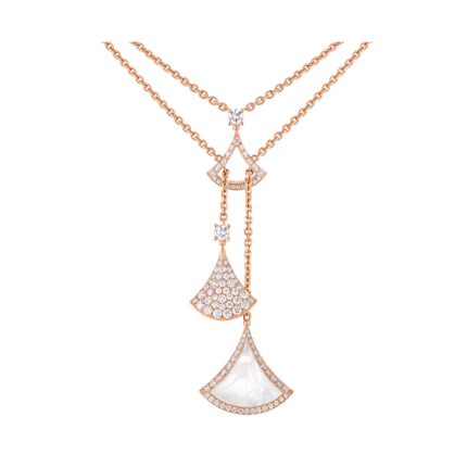 DREAM DOUBLE CHAIN PINK GOLD NECKLACE