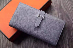 HM BEARN WALLET 17.5 TOGO SILVER HARDWARE