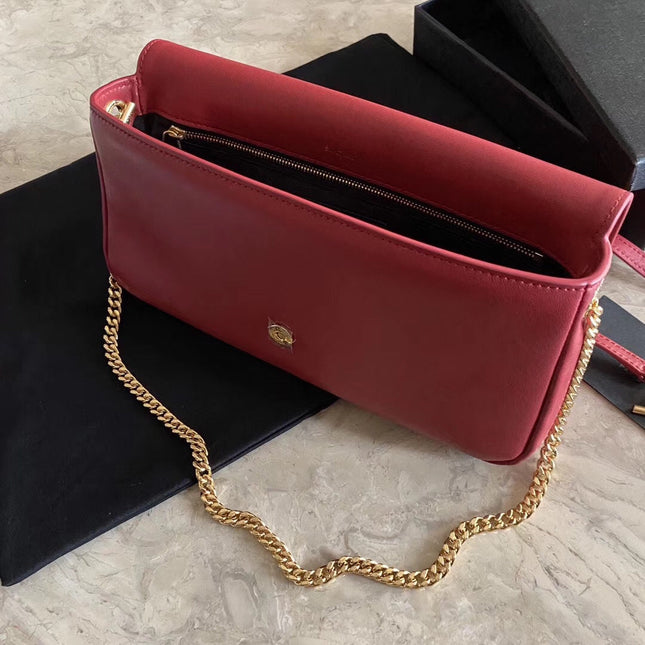 KATE TASSEL 26 CURRENT RED LAMBSKIN BAG