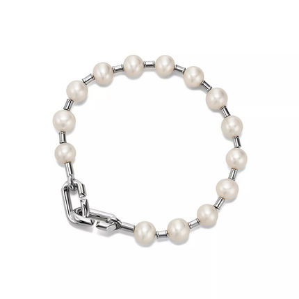 PEARL 7-8MM SILVER BRACELET