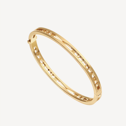 ZERO 1 SPIRAL LOGO GOLD BRACELET