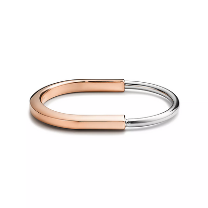 LOCK BRACELET ROSE AND WHITE GOLD