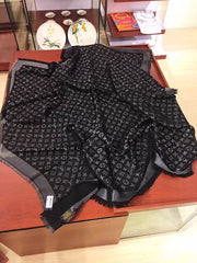 LV SCARF 140 CM IN WOOL MIX SILK 693003