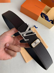 LV 25S BELT 38 MM IN DARK BROWN CALFSKIN 593213