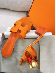 0asis Sandal Epsom Calfskin Orange