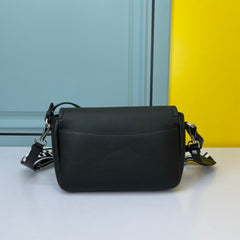 PRA 24 BAG WITH STRAP IN BLACK CALFSKIN