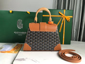 SAÏGON PM BAG 28 IN BROWN GOYARDINE CANVAS AND CALFSKIN