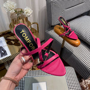 PUNCH PINK PADLOCK 105 LEATHER SANDALS