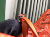 CHIEN GRIS BAG 33 IN ORANGE GOYARDINE CANVAS AND CALFSKIN TRIM