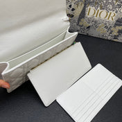 CARO SLIM POUCH 21 BAG IN WHITE CALFSKIN