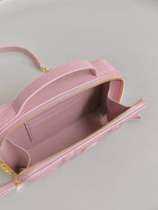 CARO 18 CAMERA BAG IN LIGHT PINK CALFSKIN