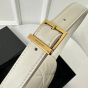 LE 5 À 7 HANDBAG 24 IN WHITE LAMBSKIN