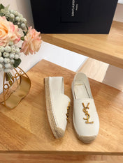 SL YVES LOGO SLIP ON WHITE CALFSKIN