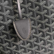 BELLECHASSE BIAUDE PM BAG 36 IN GRAY GOYARDINE CANVAS AND CALFSKIN TRIM