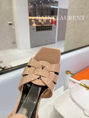 SL TRIBUTE FLATFORM SANDALS DUSTY ROSE CALFSKIN