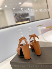 SL TRIBUTE FLATFORM SANDALS COPPER CALFSKIN