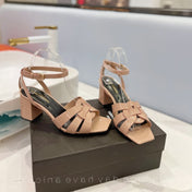 SL TRIBUTE SANDAL GLOSSY PINK NUDE CALFSKIN