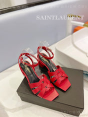 SL TRIBUTE SANDAL RED CALFSKIN