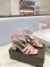 SL TRIBUTE SANDAL PASTEL PINK CALFSKIN