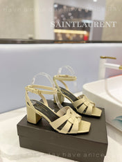 SL TRIBUTE SANDAL PASTEL YELLOW CALFSKIN