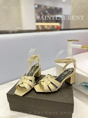 SL TRIBUTE SANDAL PASTEL YELLOW CALFSKIN