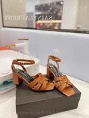 SL TRIBUTE SANDAL COPPER CALFSKIN