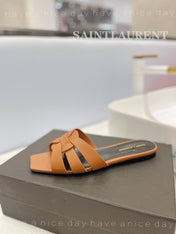 SL TRIBUTE SLIPPERS COPPER CALFSKIN