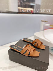 SL TRIBUTE SLIPPERS COPPER CALFSKIN