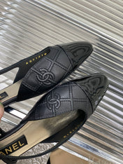 SLINGBACKS 20 BLACK CALFSKIN