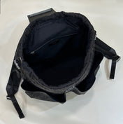 FENDI STRIKE 41 MEDIUM FF BLACK JACQUARD FABRIC BACKPACK