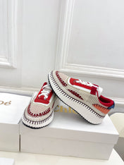 NAMA SNEAKER IN CHERRY RED MIX COLORFUL SPECIAL FABRIC