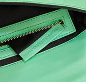 BAGUETTE WITH FF MOTIF 27 IN DE YORK GREEN SOFT LAMBSKIN GOLD HARDWARE