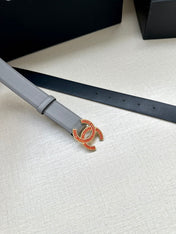 CHANEL 25S BELT 30 MM IN GREY CALFSKIN 616964