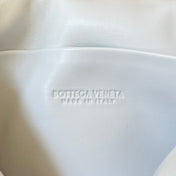 PAD PUFFER BAG 29 IN WHITE COWHIDE LEATHER