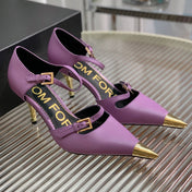 MARY JANE PUMP 7 CM IN IRIS PURPLE CALFSKIN