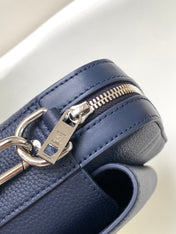 LV 25S FASTLINE MESSENGER BAG 23 IN DARK BLUE CALFSKIN